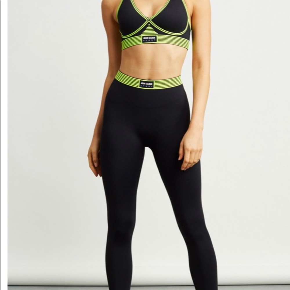 NWT ADAM SELMAN SPORT Bonded Active Leggings NWT